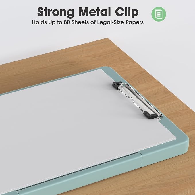 Legal Size Clipboard with Storage, 8.5 x 14 Clip Board, Folio & Side-Opening - Image 4