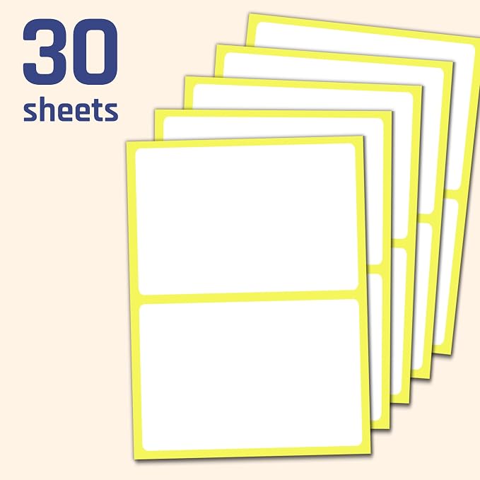 4" x 6" - Large Labels for Storage Bins Organizing, Big White Stick on Adhesive - Image 3