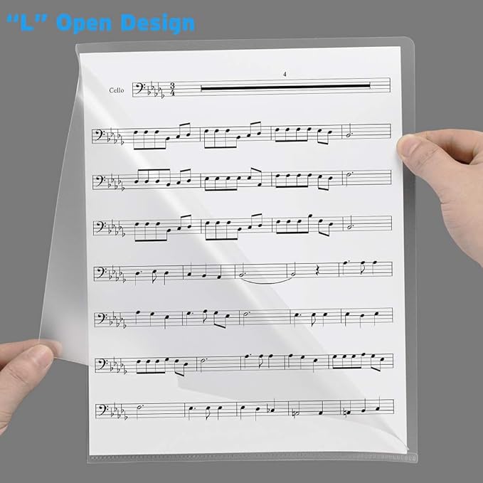 Sooez 25 Pack Clear Document Folder Project Pockets, Plastic File Folders - Image 4