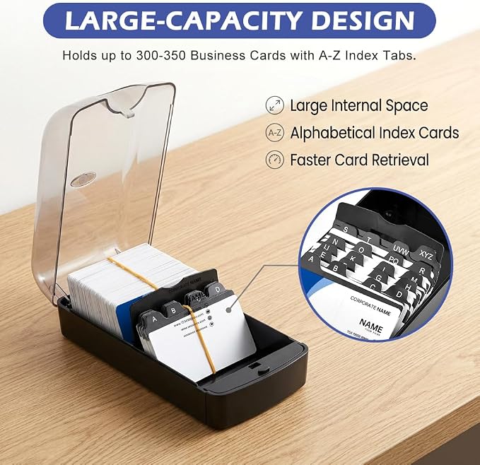Business Card Box, Lightweight Desk Organizer - Image 4