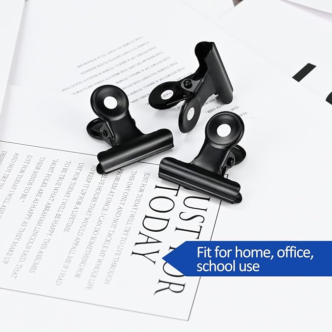 30 Pack Bulldog Clips 0.87 Inch Small Hinge Paper Clips Metal Hinge Clips - Image 7