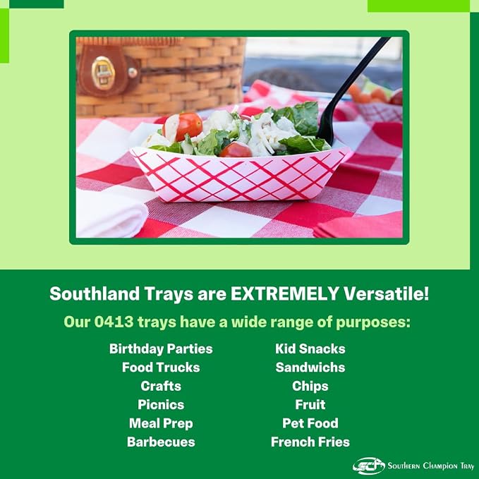 Southern Champion Tray 0413 #100 Southland Paperboard Food Tray, 1 lb Capacity - Image 4