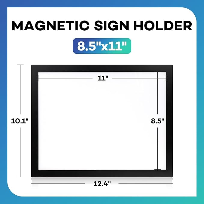 YixangDD 55 Pack Magnetic Sign Holder 8.5 x 11, Self-Adhesive Magnetic Wall - Image 2