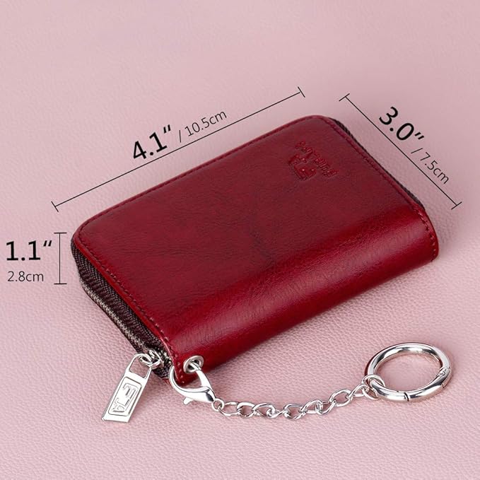 FurArt Zipper Wallet Women, RFID Blocking Credit Card Wallet, Business Card - Image 6