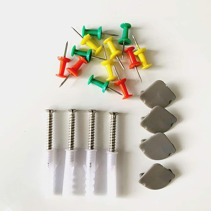 BIBOC Grey Fabric Bulletin Board, 36 x 24 inch, Wall Mounted Fabric Notice Board Cork Bulletin Board, Felt Board, Pin Board, Memo Board Sliver Aluminum Framed for Homes or Offices School-DeskLoop Office