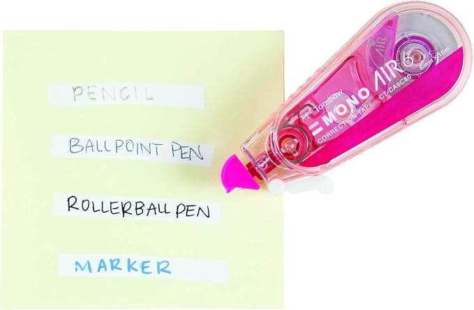 Tombow CT-CA6C80 Correction Tape Mono Air 6C80 Pink Correction Tape - Image 5
