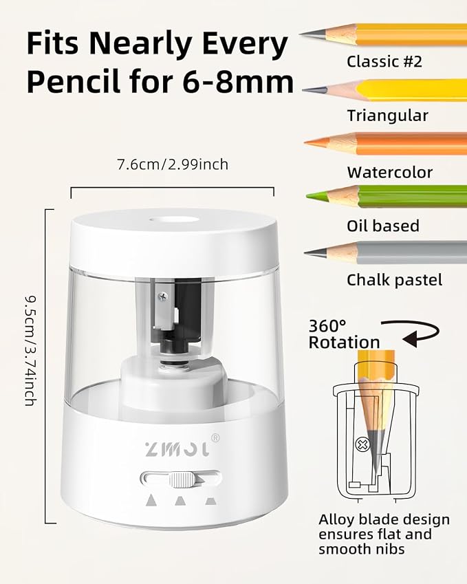 ZMOL Electric Pencil Sharpener - Image 4