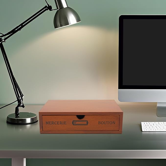 Desktop Storage Box, Desk Organizer Drawer, Office Supplies Countertop Drawer - Image 7