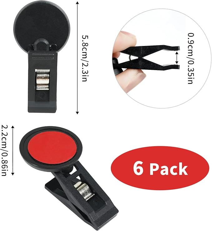 6Pcs Car Note Pad Holder, Self-Adhesive Windshield Ticket Clip - Image 2