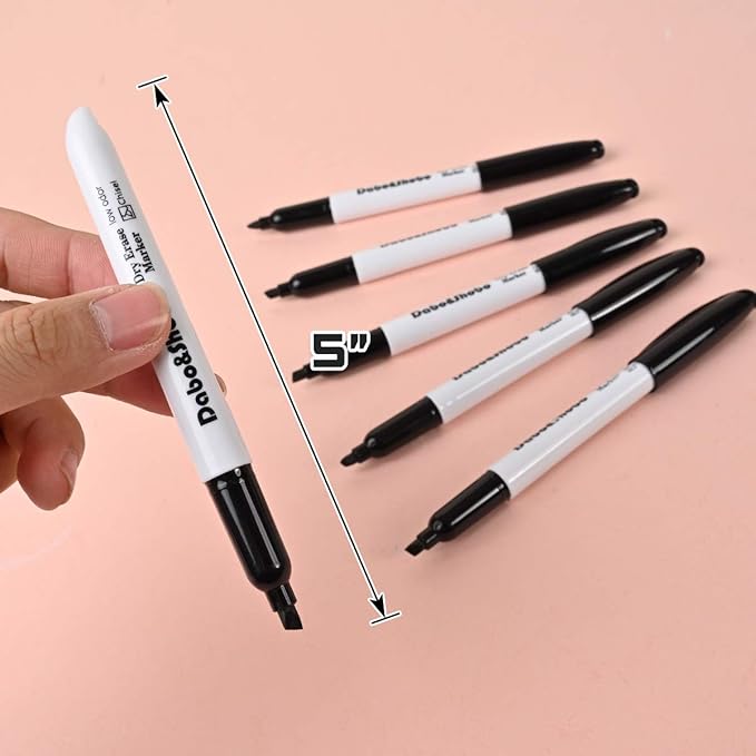 Dabo&Shobo Dry Erase Markers, （80 Count, Black,Chisel Tip）-White Board Markers/Pens ，Very Suitable for Writing on The School、 Office 、Home Dry Erase whiteboard Mirror Glass…-DeskLoop Office