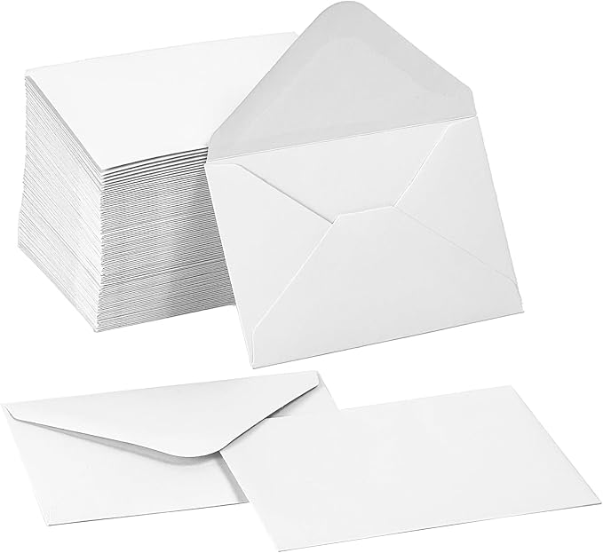 100 Pack Gift Card Envelopes 4 x 2.75" Mini Envelopes 120GSM Small Paper by Ouzoustate