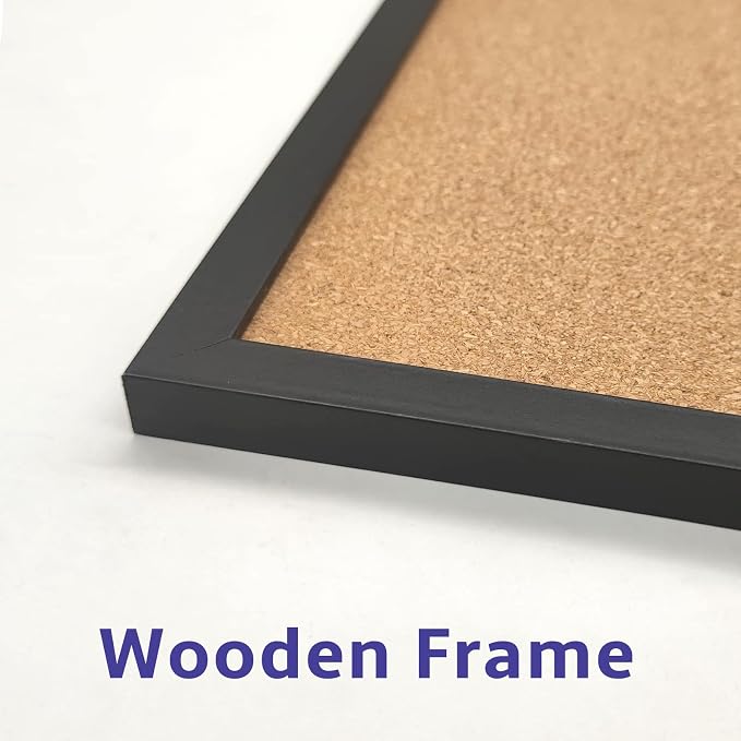 OWLKELA 14.6 X 11 Inch Cork Board Bulletin Board, Wall-Mounted Presentation - Image 3