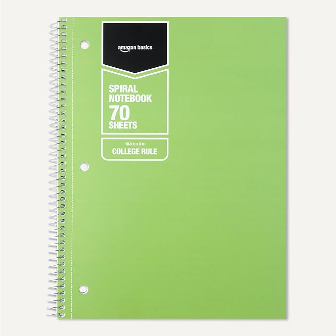 Amazon Basics College Ruled Spiral Notebook, - Image 5