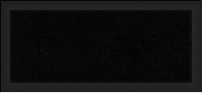 Amanti Art Black Cork Board for Wall, 15x33 Vision Board with Black Wood Frame, Medium Corkboard Office Decor for Home Organization, Casual Corkboard Pinboard to Display Items for Home Organization-DeskLoop Office
