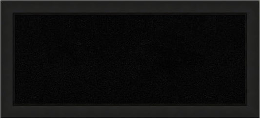 Amanti Art Black Cork Board for Wall, 15x33 Vision Board with Black Wood Frame, Medium Corkboard Office Decor for Home Organization, Casual Corkboard Pinboard to Display Items for Home Organization-DeskLoop Office