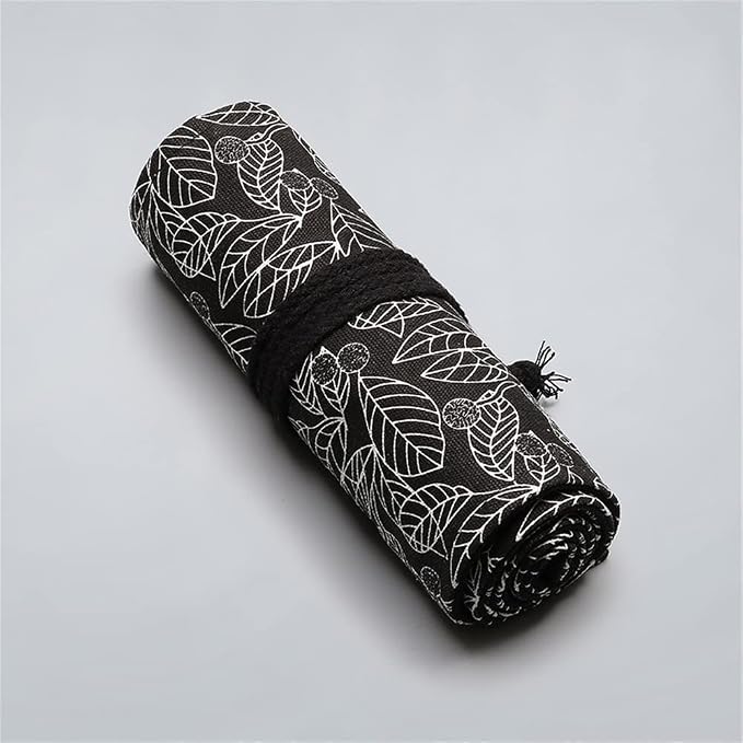 DIYOMR 24/36/72 Slots Pencil Wrap Pencil Rolls, Artist Colored Pencils Roll Up - Image 6