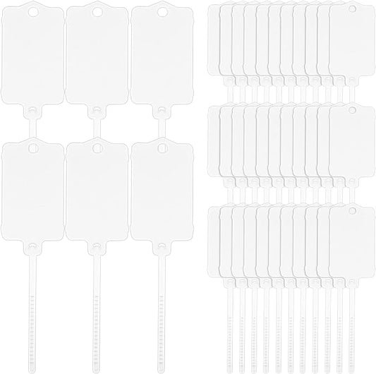 LeonBach 100 PCS Plastic Shipping Tags, 1.46" x 2.48", Waterproof Labels by LeonBach