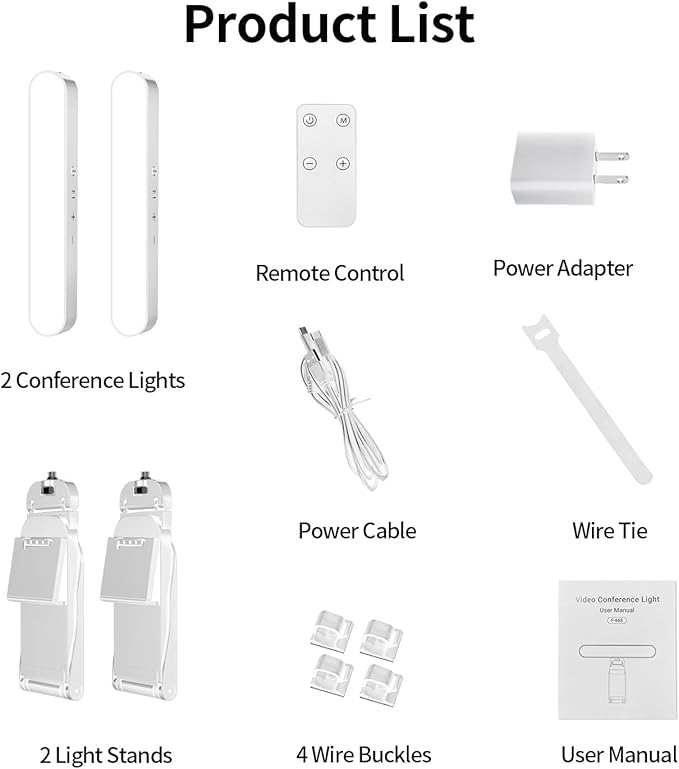 yAyusi Dual-lamp Video Conference Lighting, LED Streaming Light - Image 6