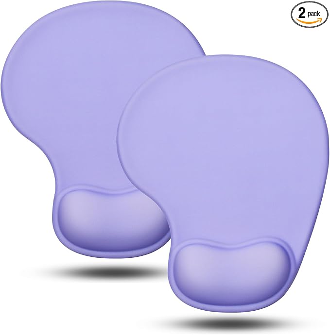 JIKIOU Mouse Pad, 2 Pack Ergonomic Mouse Pads by JIKIOU