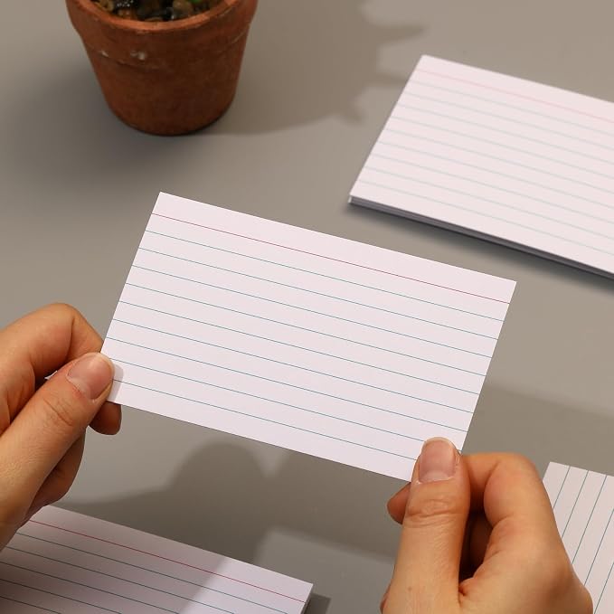 Extra Heavyweight 3x5 Inch Ruled Index Cards, Made of 92lb Weight Thick Paper - Image 5
