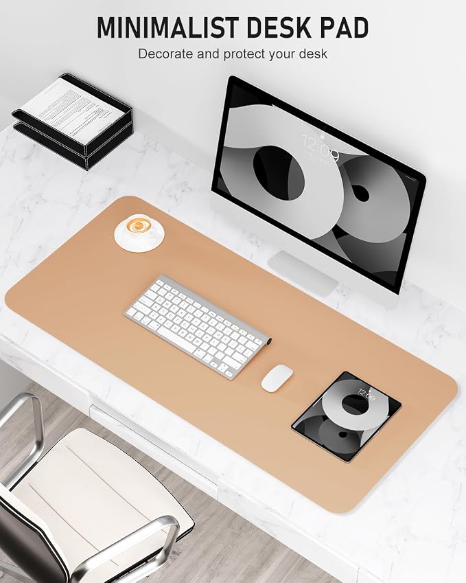 Desk Pad, 23.6" x 13.8" PU Leather Non-Slip Desk Mat Large Mouse Pad - Image 2