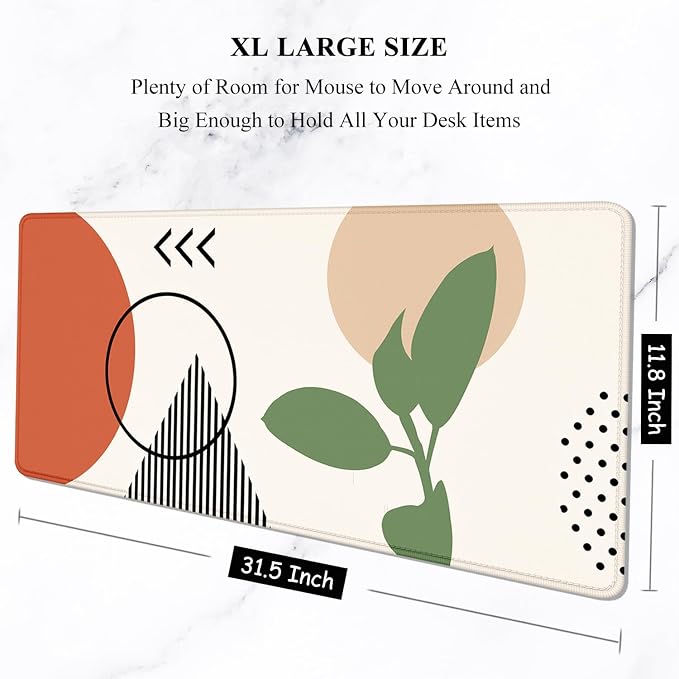 Auhoahsil Large Mouse Pad, XXL Desk Pad, Extened Mousepad 31.5" x 11.8" - Image 2