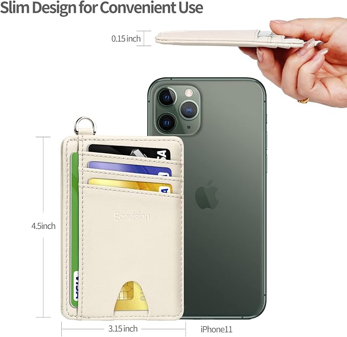 Slim Minimalist Front Pocket Wallet, RFID Blocking Credit Card Holder Wallet - Image 7