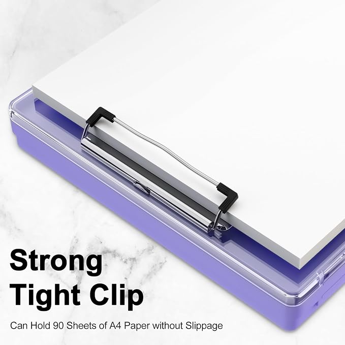 Piasoenc Clipboard with Storage, 8.5 x 11 Clip Boards with 2 Storage, Folio & - Image 6