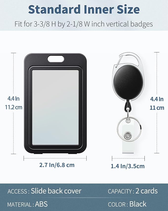 Uniclife 3 Pack ID Badge Holder - Image 6