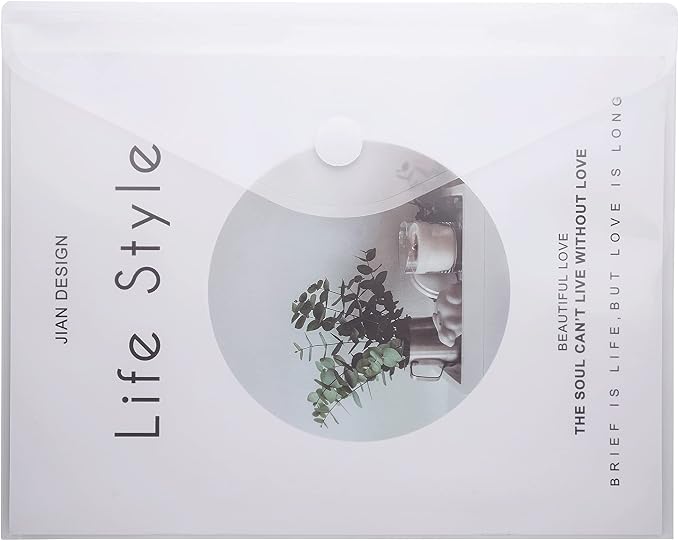 8.5 x 11 Clear Letter Sized Plastic Envelopes Document File Storage Holder 10 - Image 4