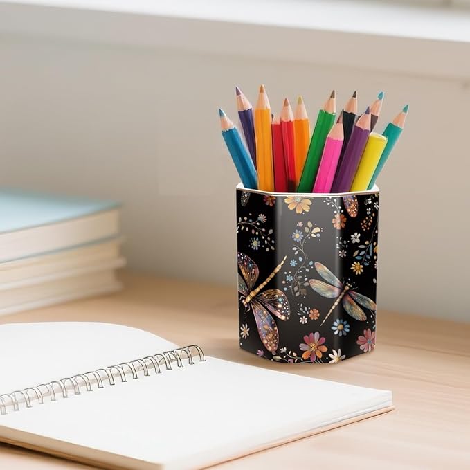 Pen Holder, Pencil Cup for Desk, Cute Desk Organizer, Durable Ceramic - Image 4