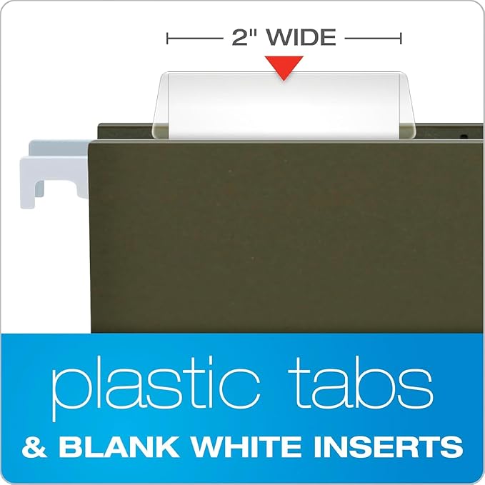 Pendaflex Hanging File Folder Tabs, 100 Sets of File Folder Labels - Image 2