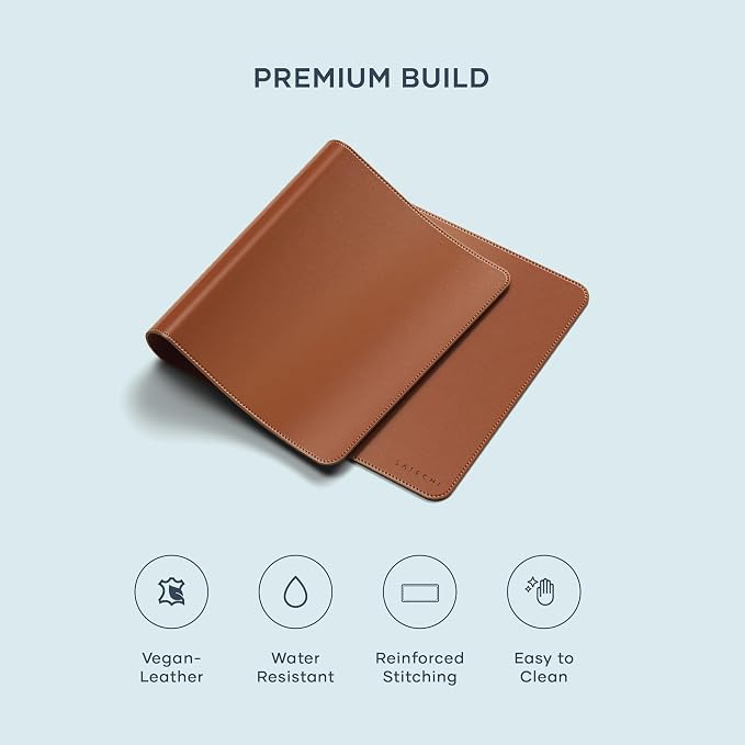 Satechi Vegan Leather Desk Mat, Large Mouse Pad Scratch and Water Resistant - Image 2