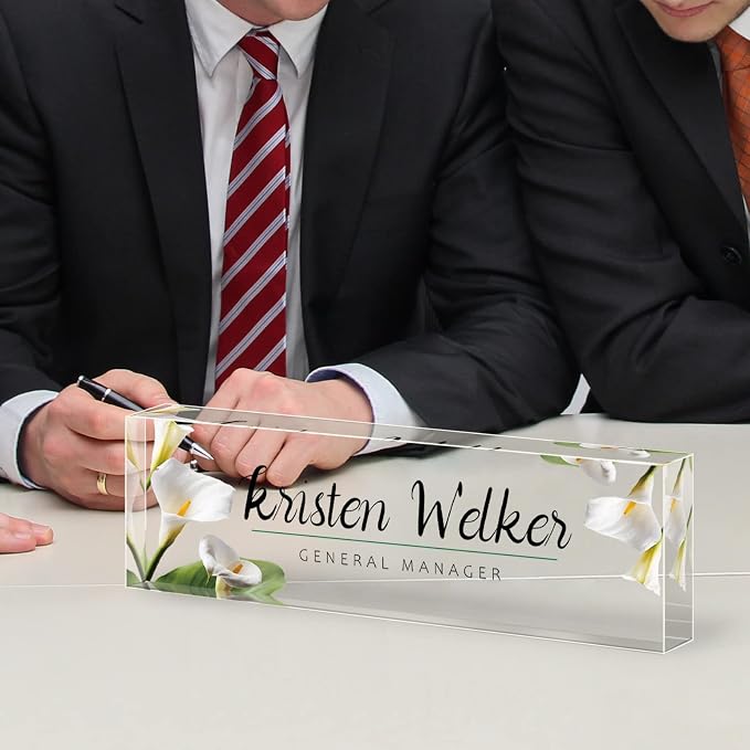 Personalized Office Name Plate for Desk, Custom Employee Appreciation Gifts - Image 6