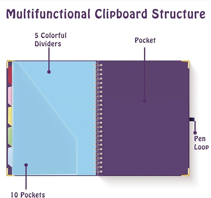 HAUTOCO Clipboard Folio with Refillable Lined Notepad - Image 6