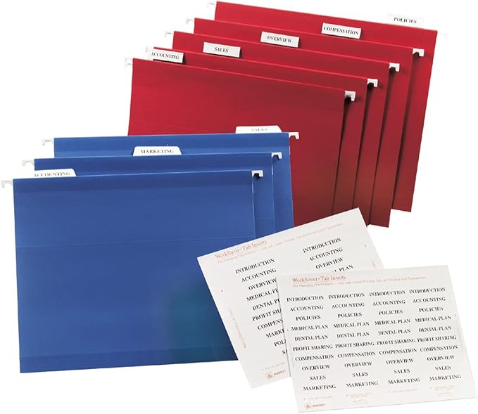 Avery WorkSaver Tab Inserts, Fits 2" Tabs, 100 Inserts Per Pack, 600 Inserts - Image 2