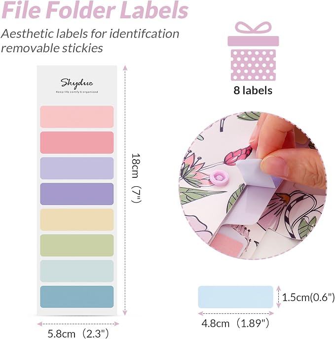 SKYDUE Accordion File Organizer, Floral Expanding File Folders - Image 3