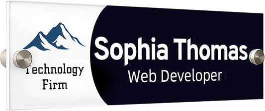 Acrylic Door Name Plate Personalized Office Name Plate Custom Door Sign by Unknown
