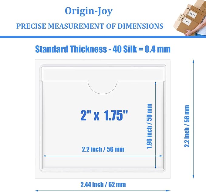 Origin-Joy 60 PCS Self Adhesive Index Card Pockets - Image 2