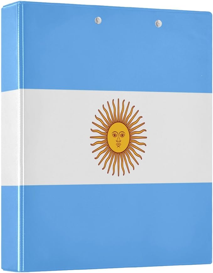 Argentina Flag 3-Ring Binder, 1.5 Inch D-Ring Organizer Folder Clipboard Binder by Unknown