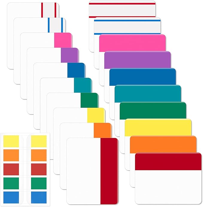 Mr. Pen- Sticky Index Tabs, 500 Pcs, 21 Sets, Colorful Sticky Tabs for Notebooks, Page Markers, Page Tabs for Binders, Page Tabs Sticky Tabs for Books, Notebook Tabs, Book Sticky Tabs for Notebooks-DeskLoop Office