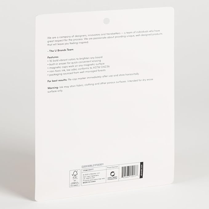 U Brands Fine Tip Dry Erase Markers - Image 2