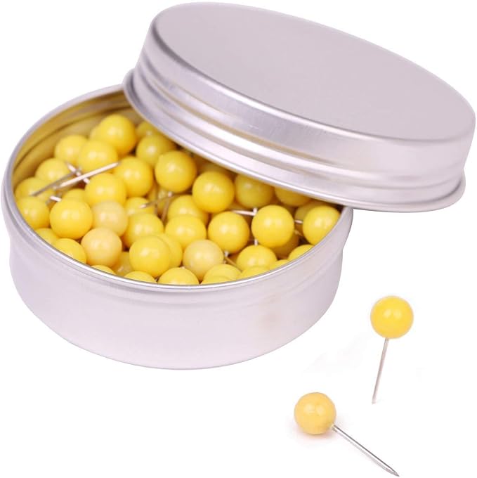 Tupalizy 100PCS 1/4 Inch Small Round Head Map Tacks Pins by Tupalizy