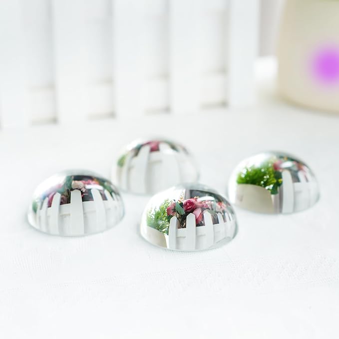 QFkris 4Pcs 1.9inch Crystal Dome Magnifying Paperweight - Image 6