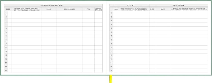 Firearms Acquisition and Disposition Record Book – Firearm Log Book, A&D Gun - Image 3