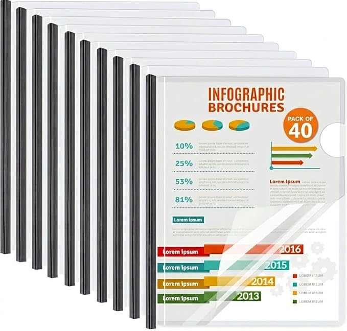 40 Pack Report Covers with Sliding Bar by Unknown