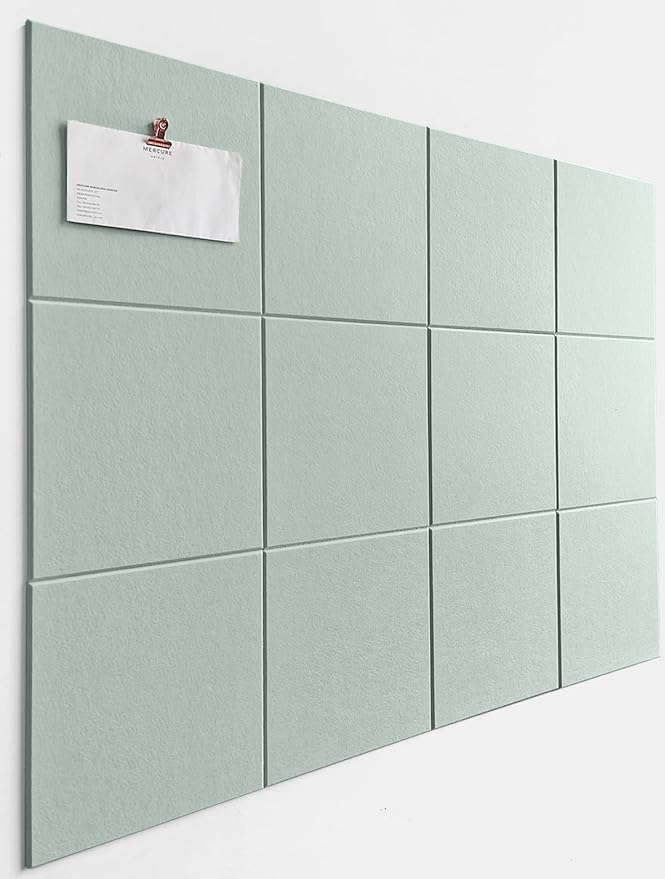 Felt Bulletin Board Tiles 12-Pack – Cork Board Alternative, Pin Board by DesignerManufacturerofInnovativeBulletinBoardSolutionsforHomeOffice