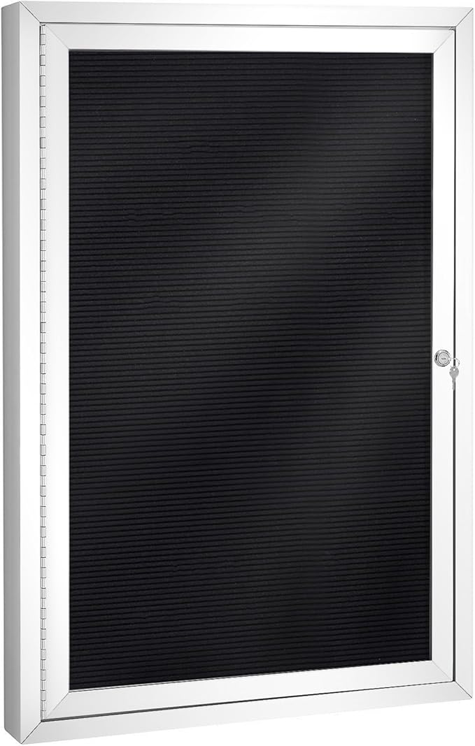 SWANCROWN Outdoor Lockable Letter Bulletin Board Shatter Resistant Display Cases Wall Mount Message Board with Swing Door,36x24 inches-DeskLoop Office