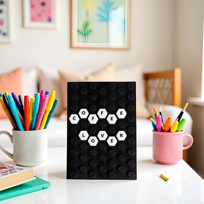 Pearhead Letterboard Composition Notebook, Customizable Silicone Cover Fidget - Image 5