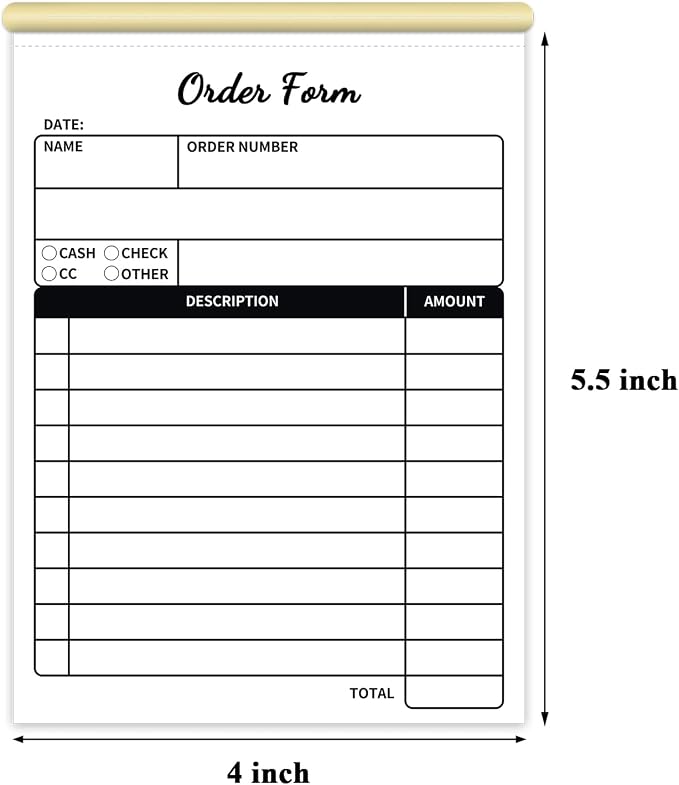 Receipt Book, Handheld 2-Part Carbonless, 4x5.5 inches, Carbon Duplicate Copy - Image 3